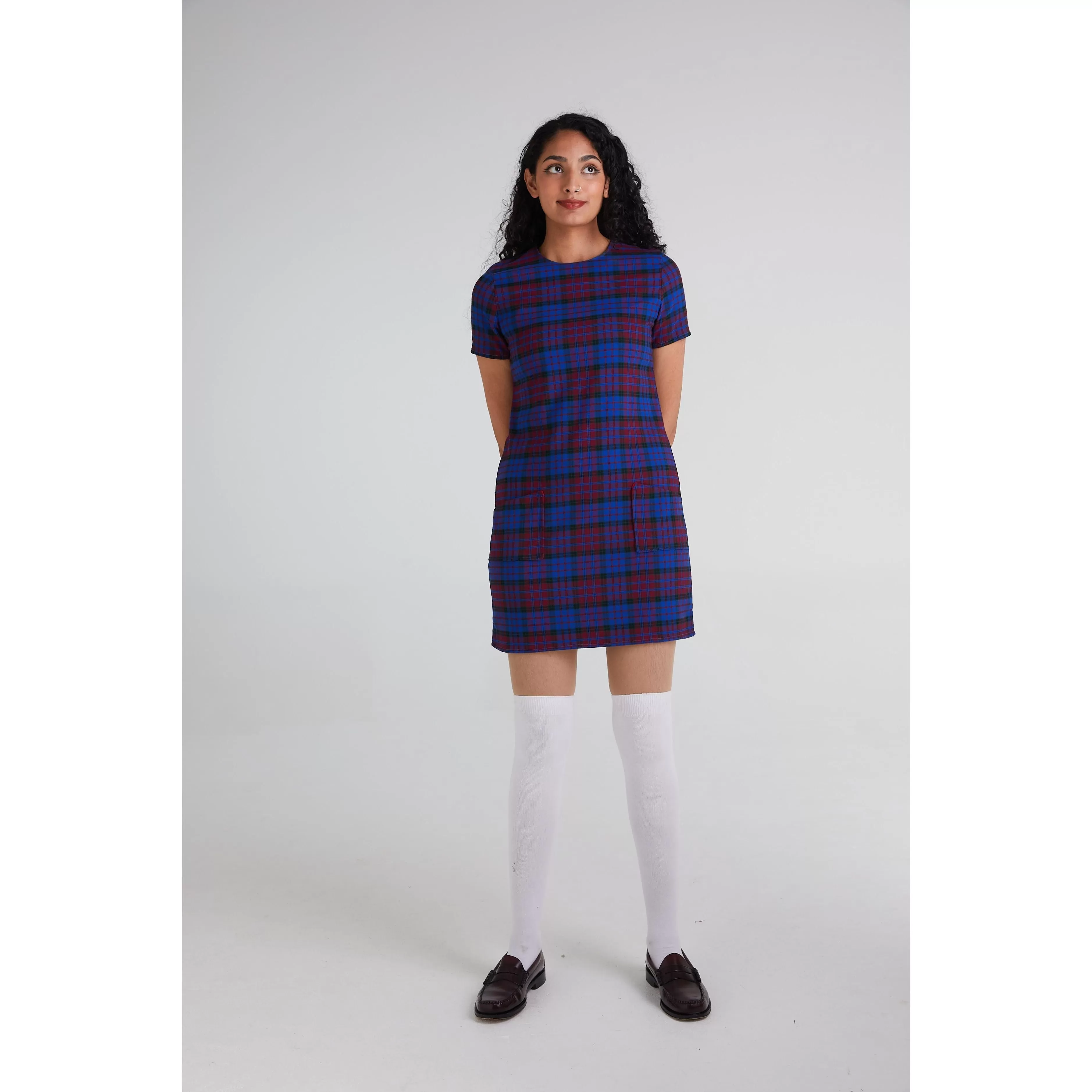 Modfather Clothing - Made in England 'The Nancy' Blue / Maroon - Dress