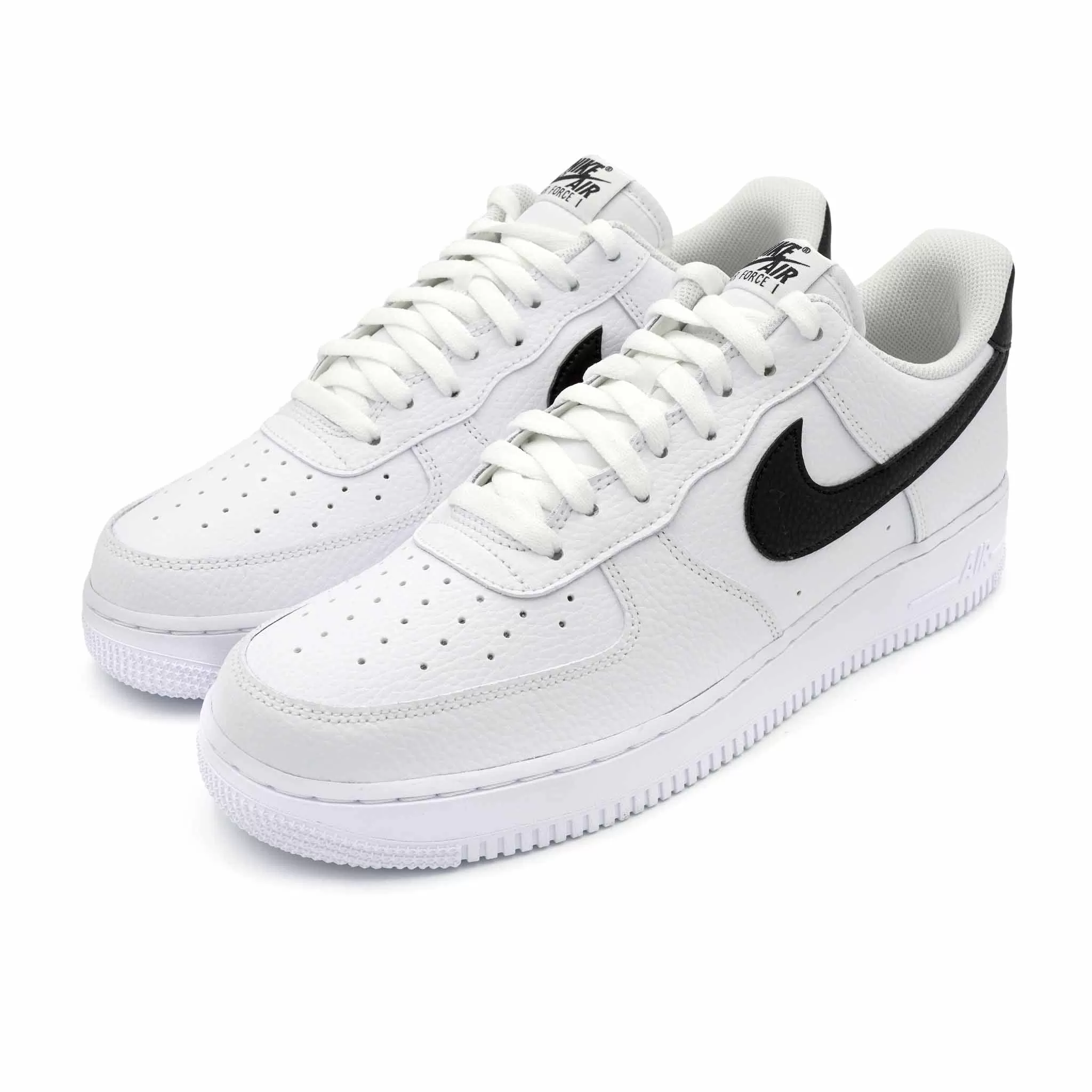 NIKE AIR FORCE 1 '07 WHITE BLACK PEBBLED LEATHER 2021