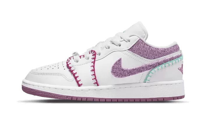 Nike Air Jordan 1 Low White Light Bordeaux (GS)