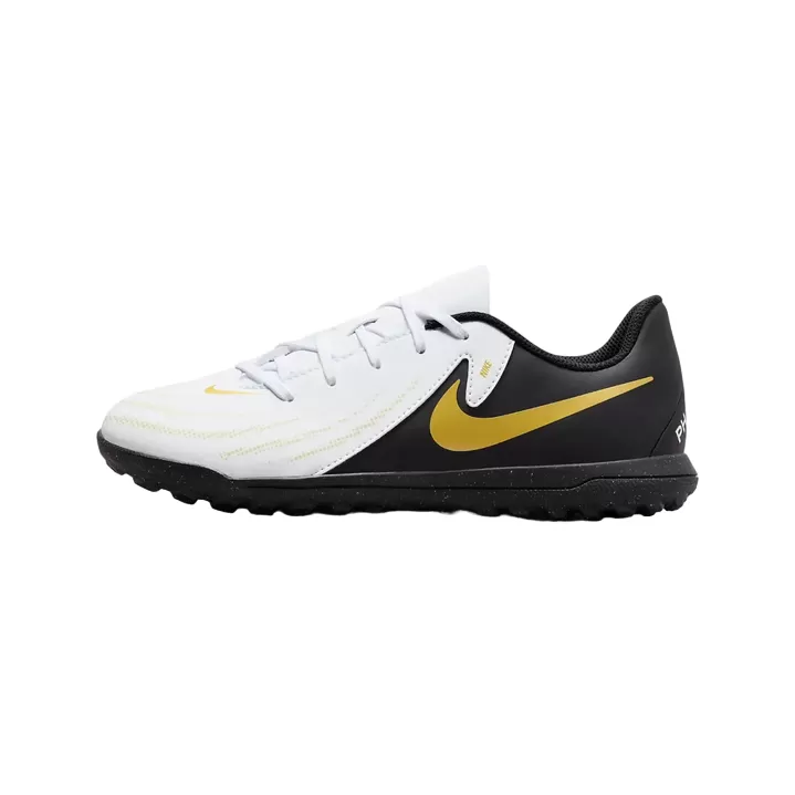 Nike boys' soccer shoe Phanton Gx II Club TF FJ2604-100 white-black-gold