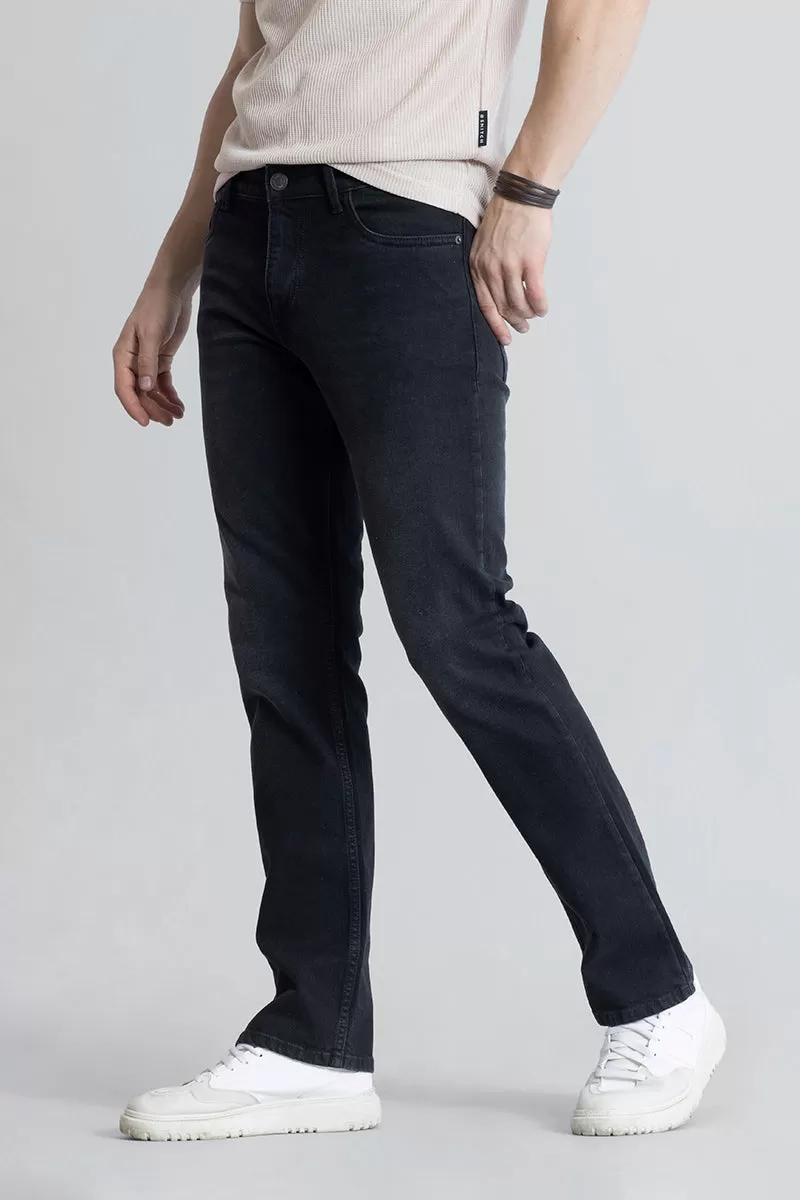 Obsidian Washed Black Straight Fit Jeans