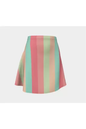 Pastel Rainbow Flare Skirt