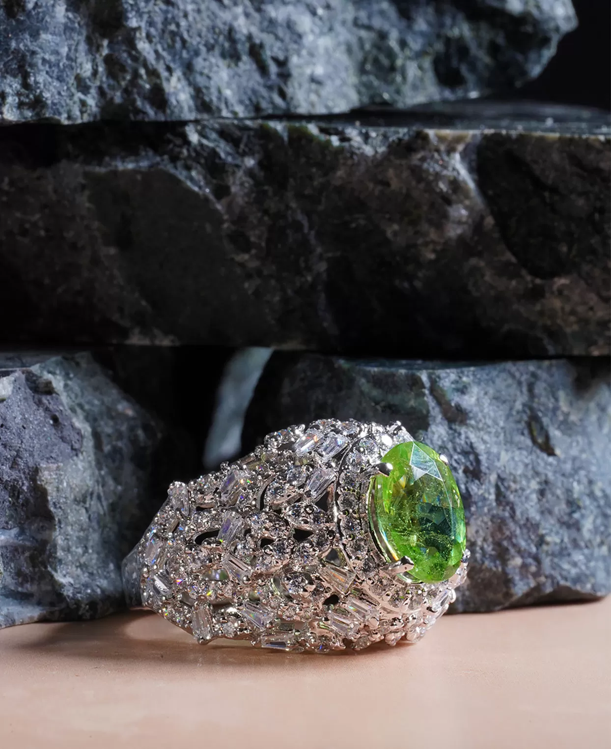 Peridot in a Diamond Mine