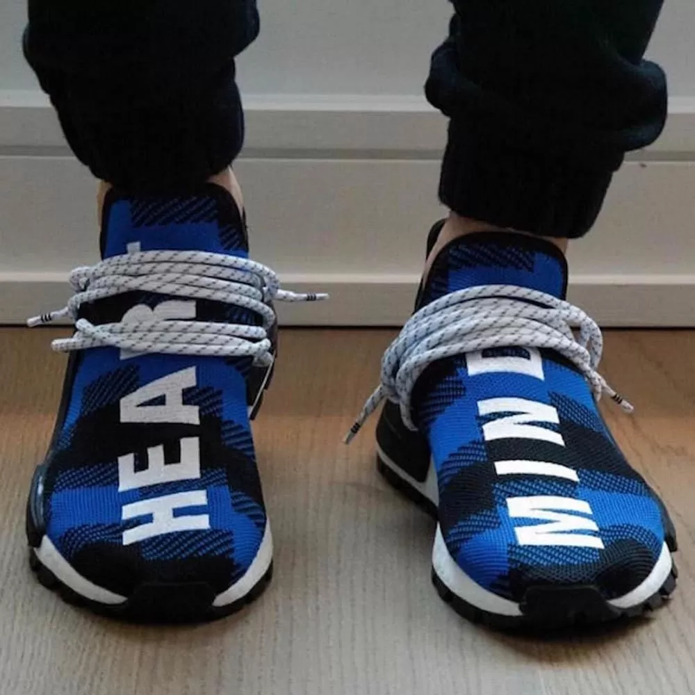 Pharrell x Billionaire Boys Club x NMD Human Race Trail 'Blue Plaid'