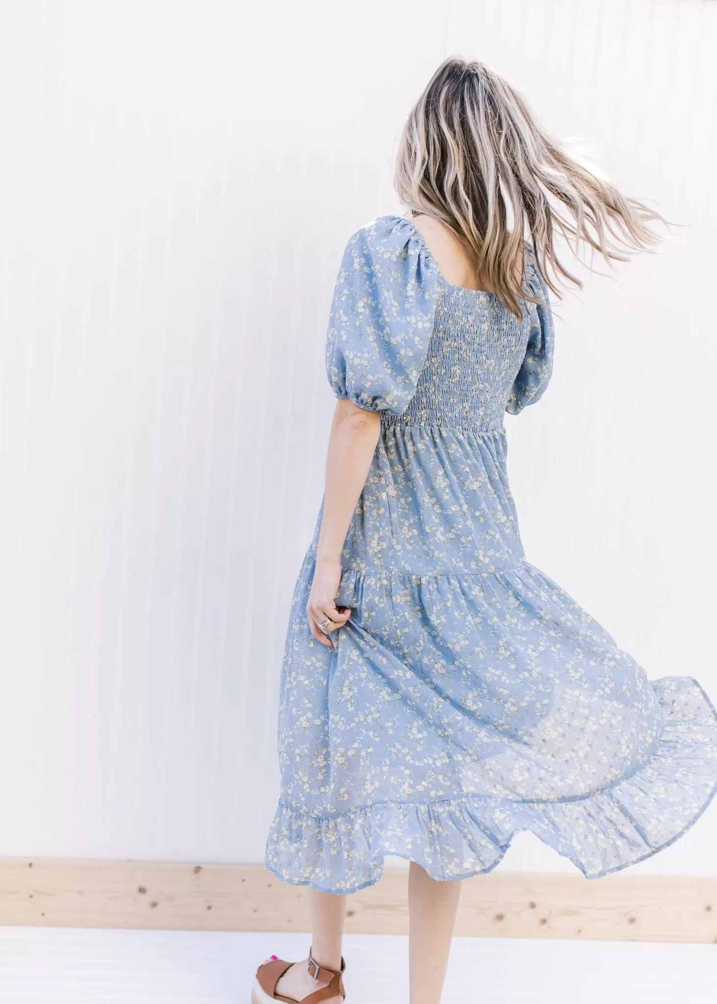 Poppy Blue Floral Dress