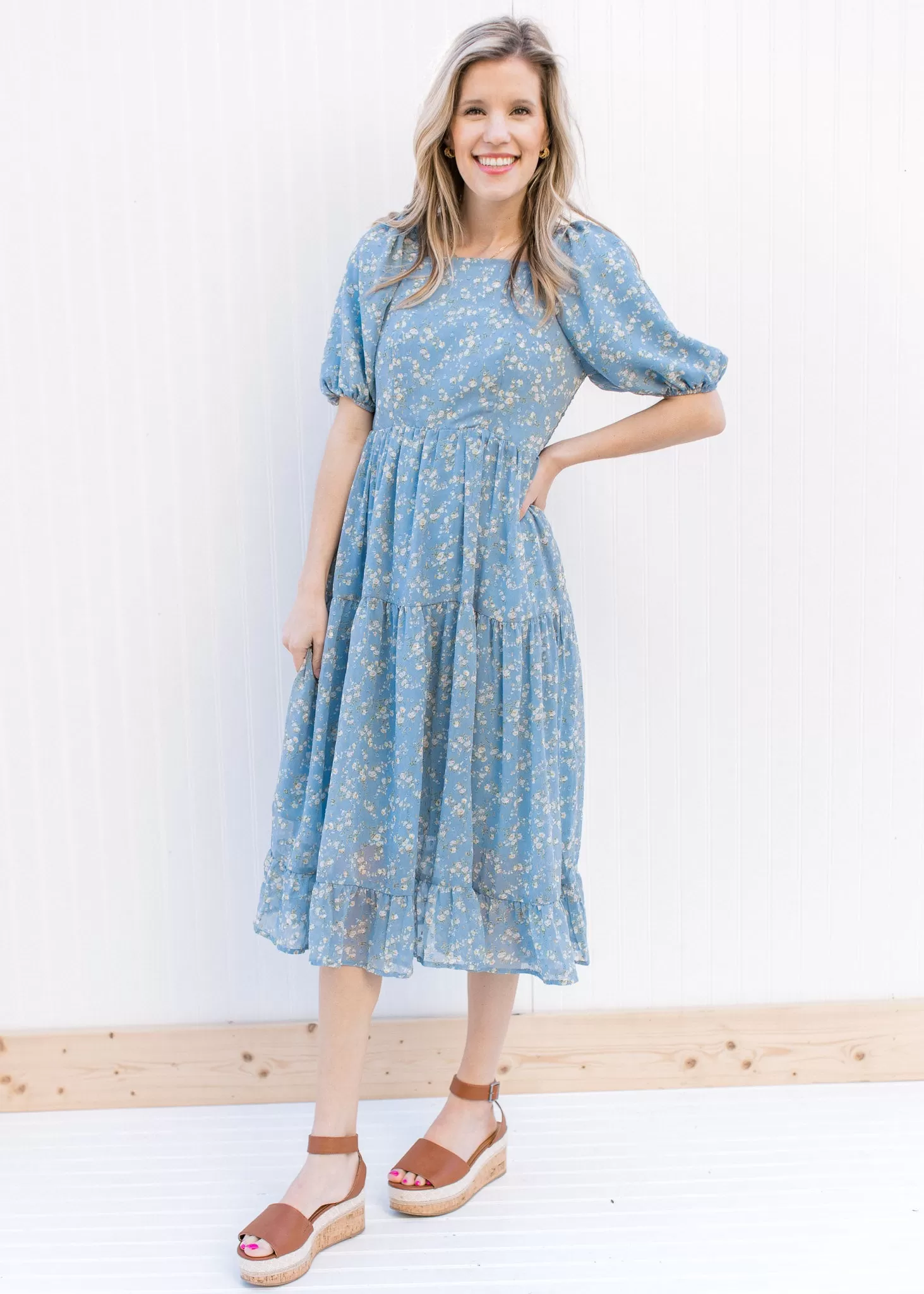 Poppy Blue Floral Dress