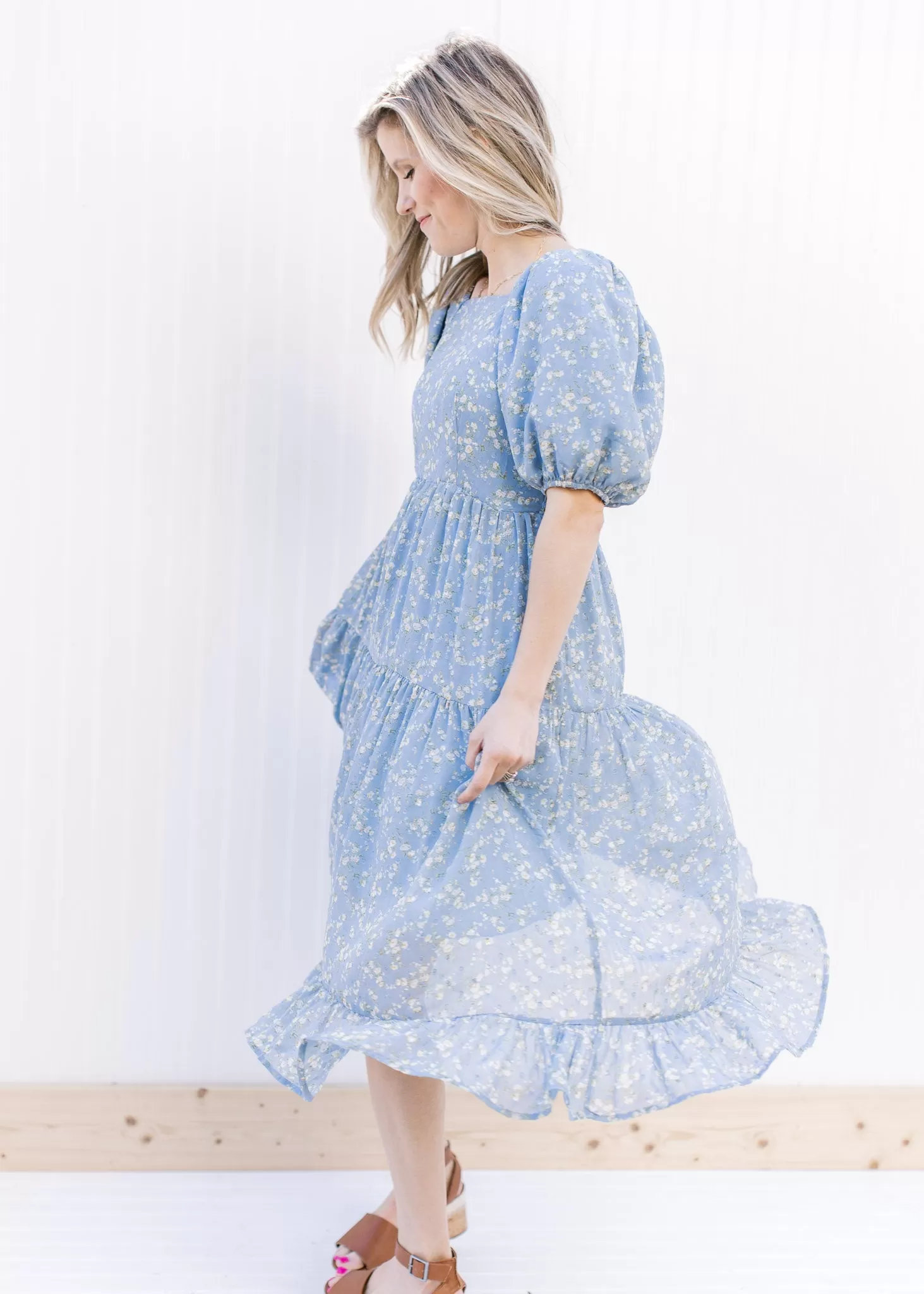 Poppy Blue Floral Dress