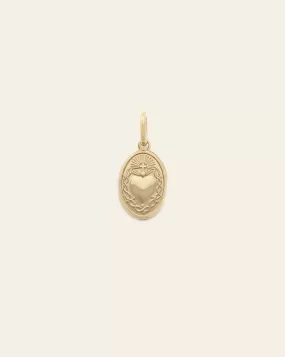 Sacred Heart Pendant - 10k Solid Gold