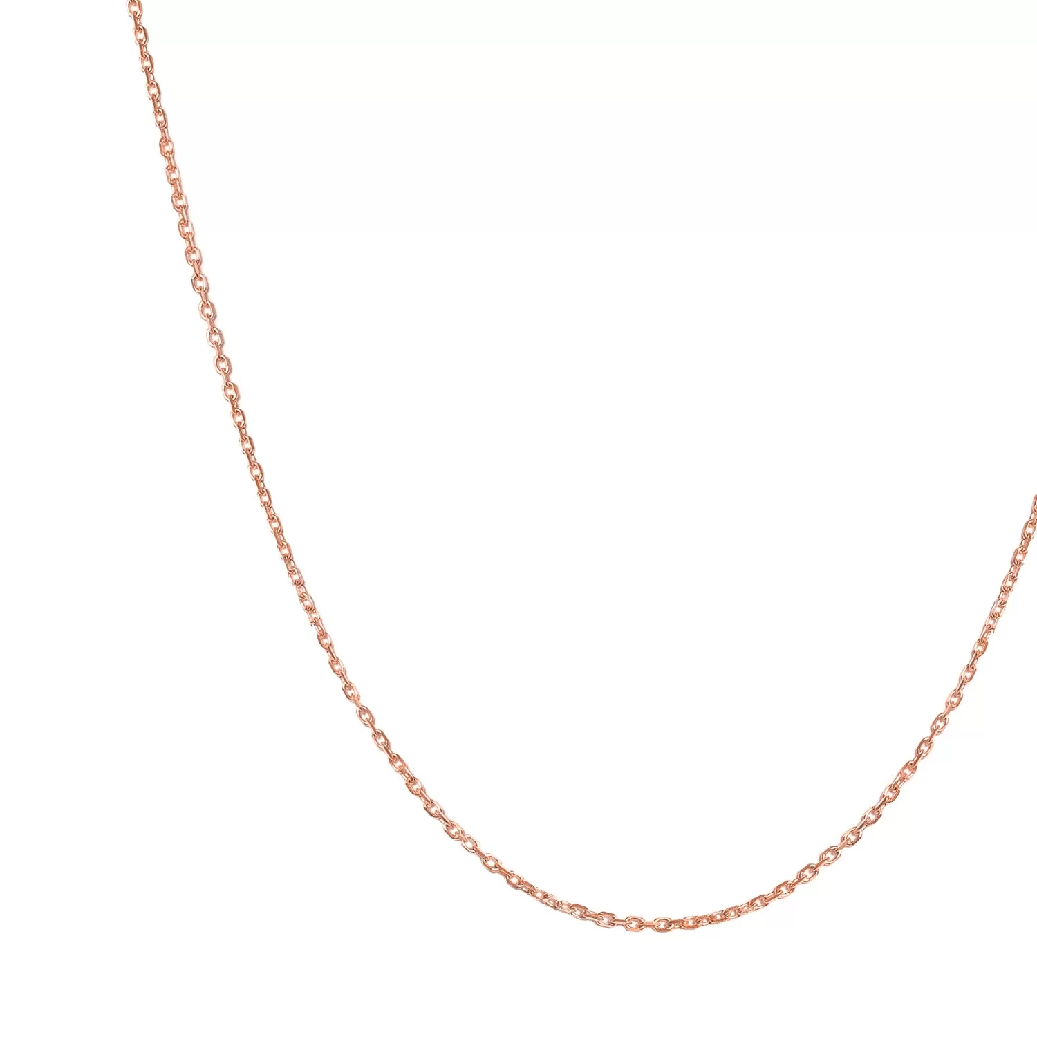 Silken Rolo Necklace | Solid 14k Rosegold