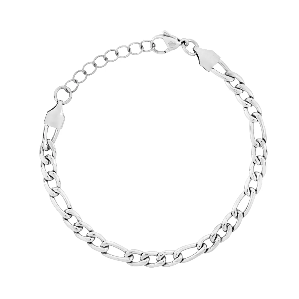 Silver Figaro Bracelet (5MM)