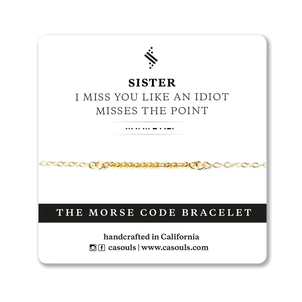 SISTER I MISS YOU - MORSE CODE BRACELET