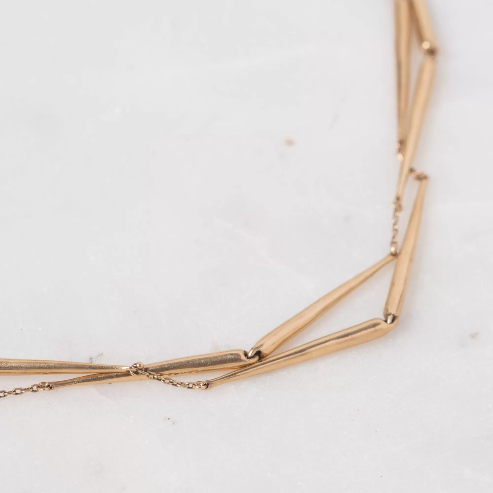 Skinny Tapered Link Long Necklace