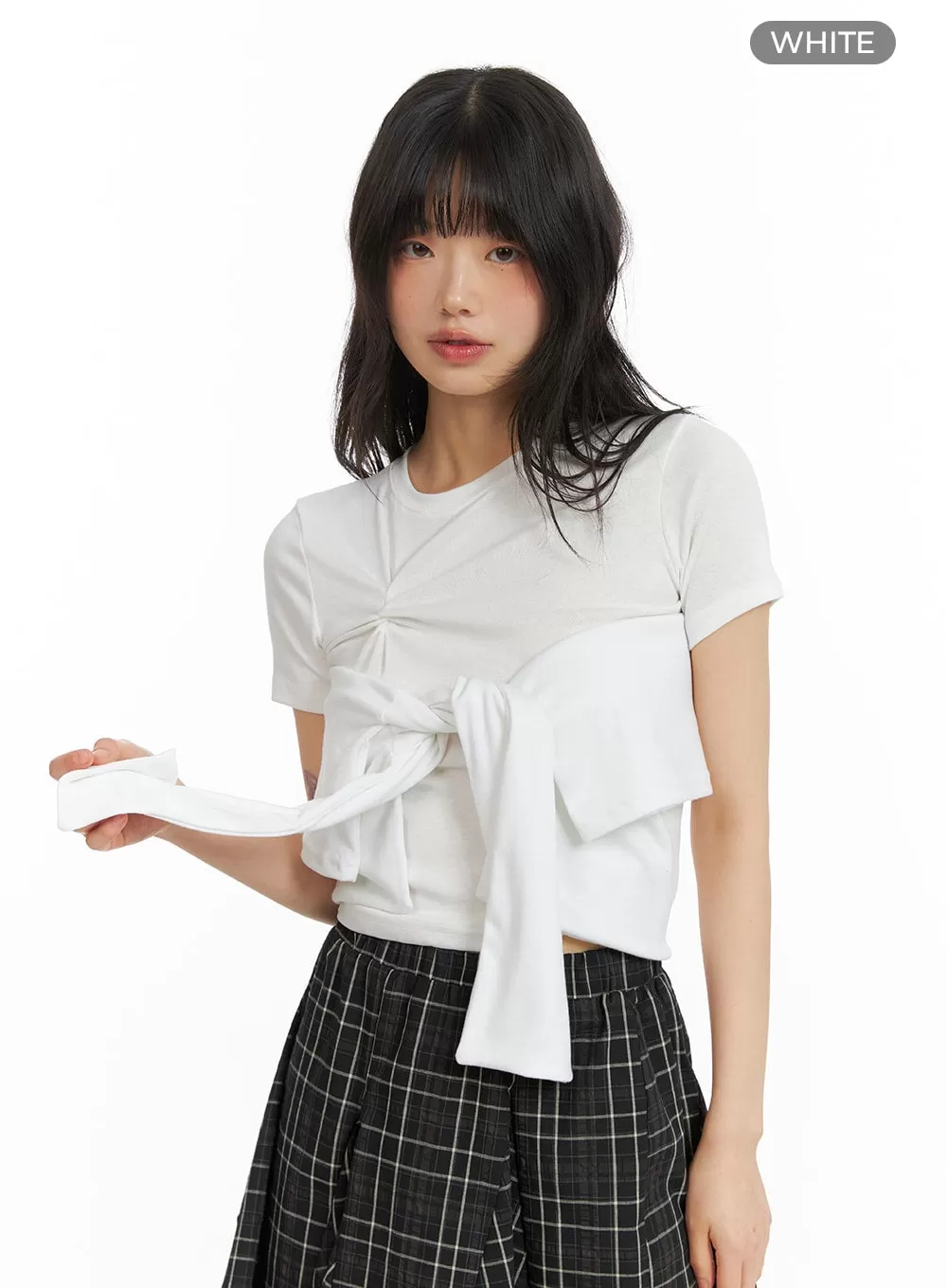 Solid Tie Front Tube Top CM413