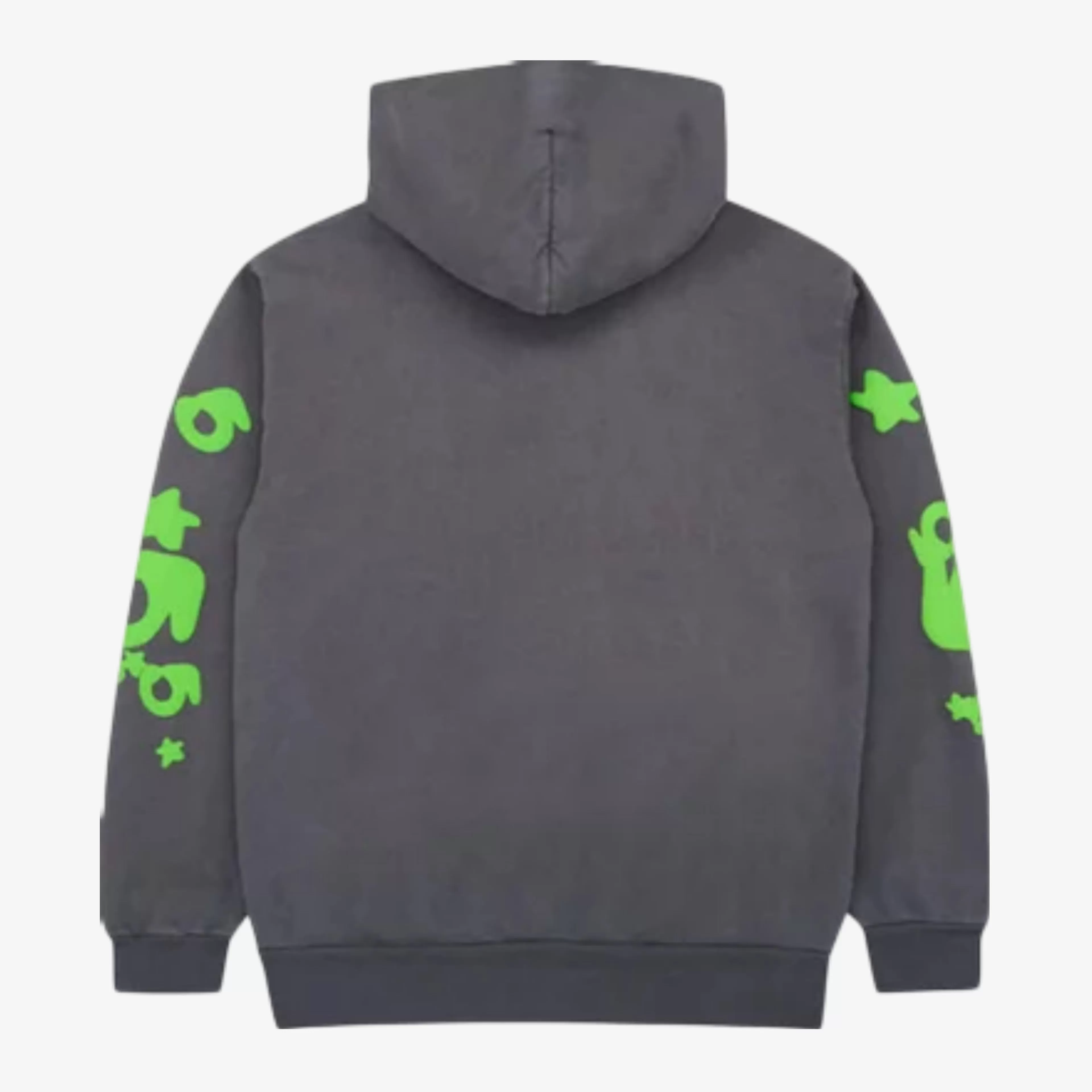 Sp5der 'Beluga' Pullover Hoodie Slate Grey / Green SS24