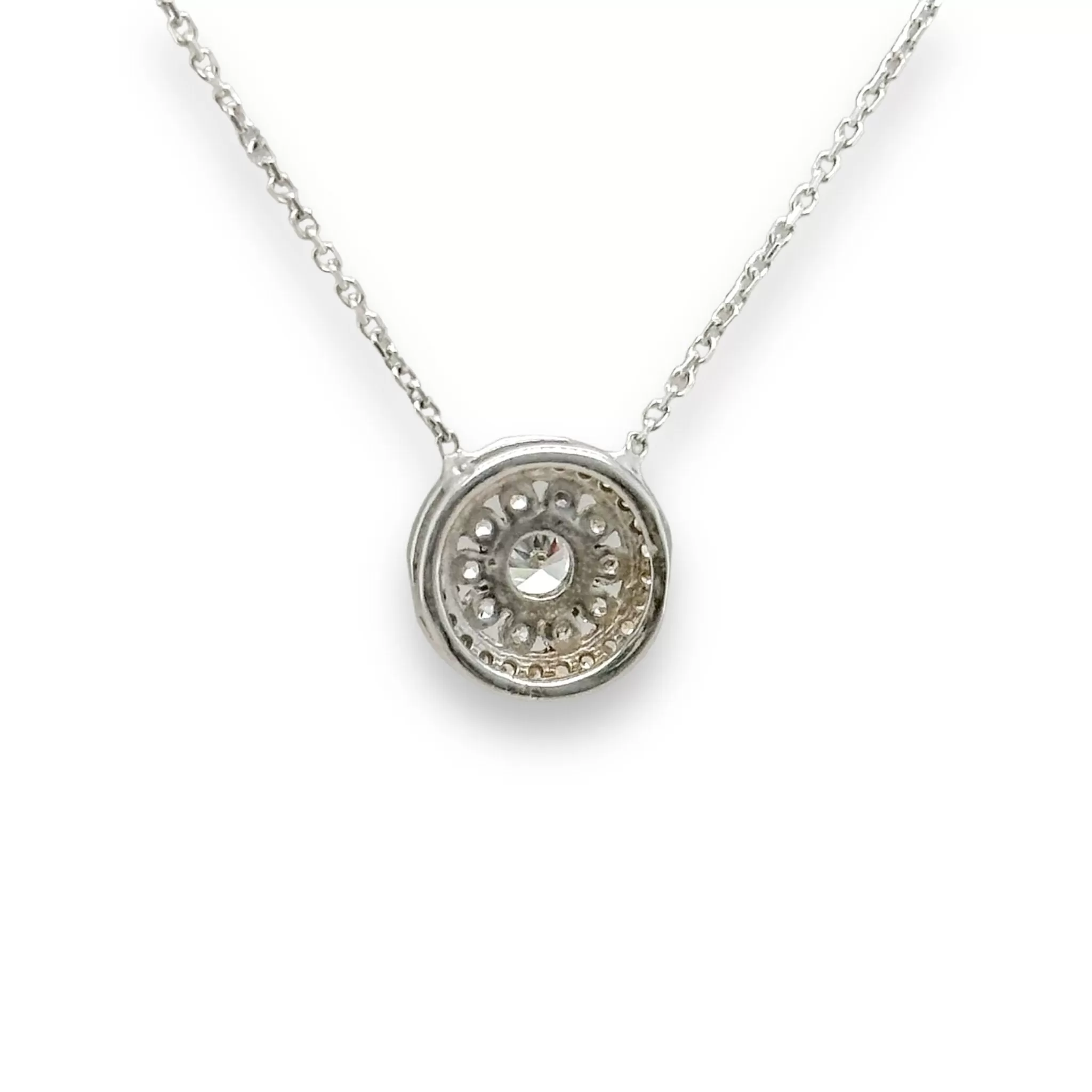 SS CZ Round Cluster Pendant