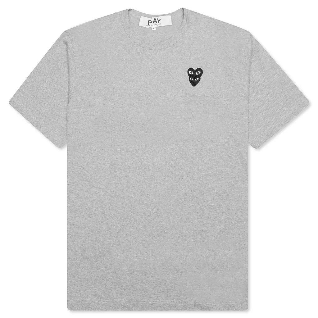 Stacked Heart S/S T-Shirt - Grey