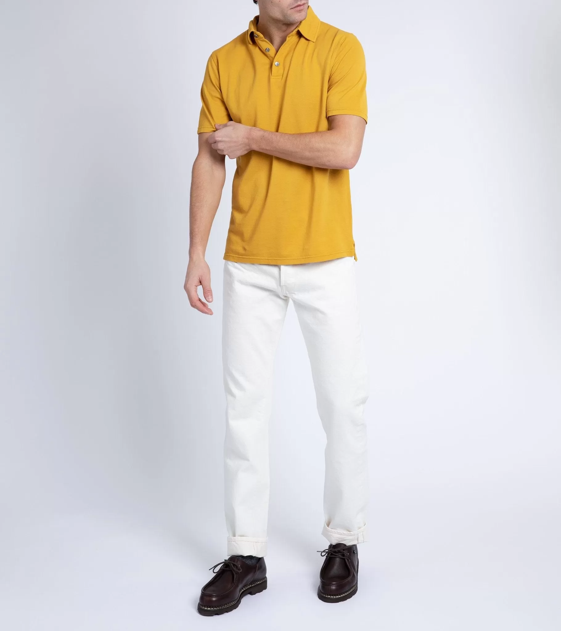 Trunk Moxon Short Sleeve Polo Shirt: Golden Yellow