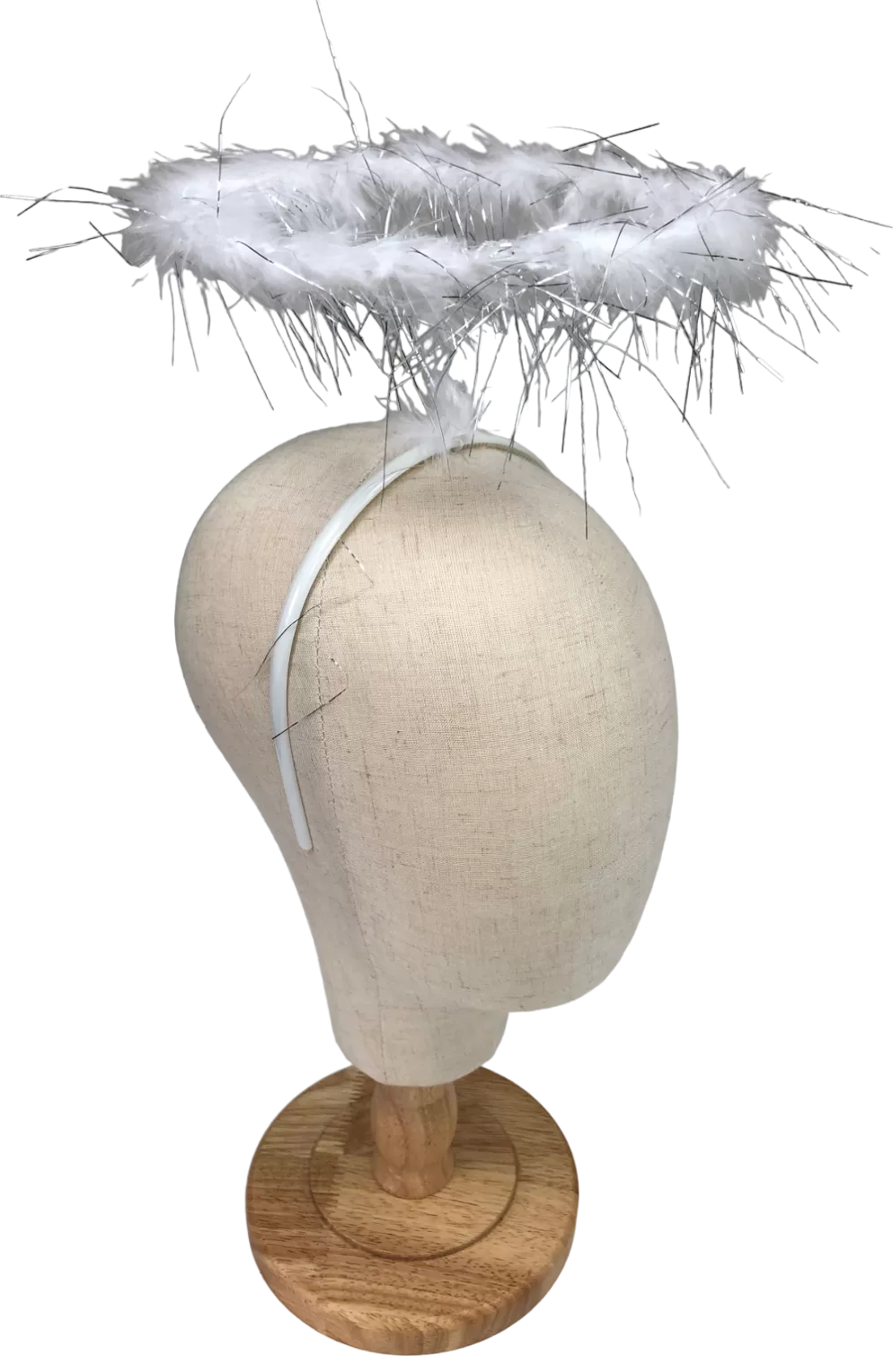 White Fluffy Halo Headband One Size