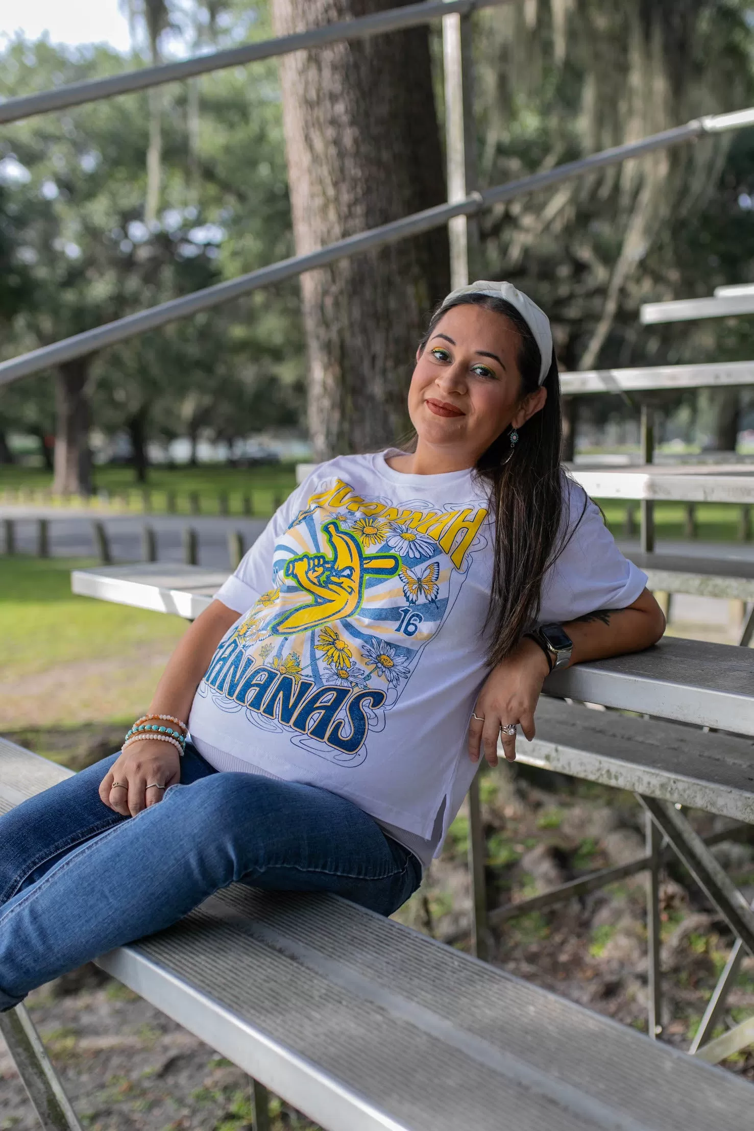 WOMEN'S Bananas Short Sleeve Woodstock Crop Tee