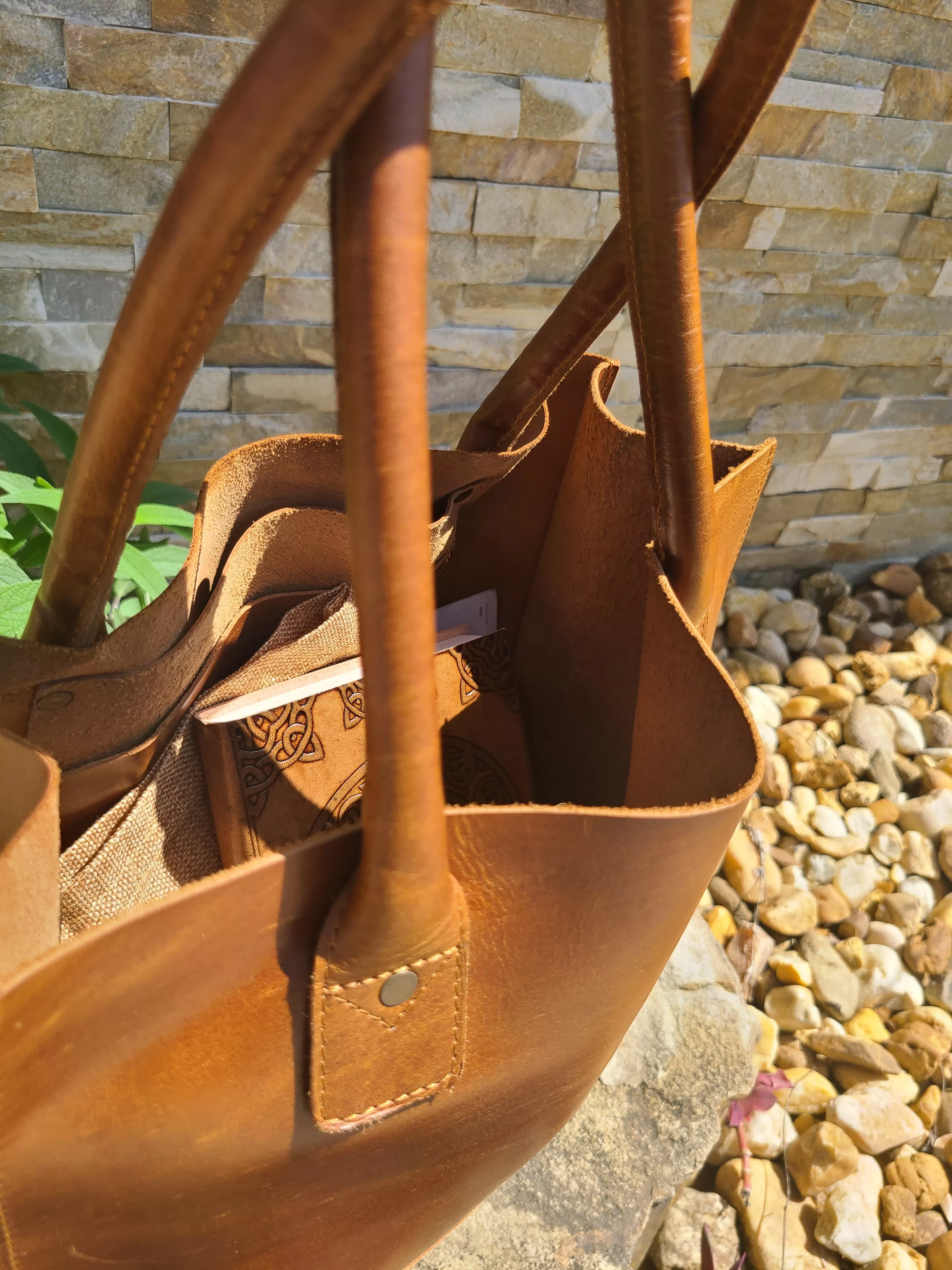 Women's Shopper Leather Tote Bag