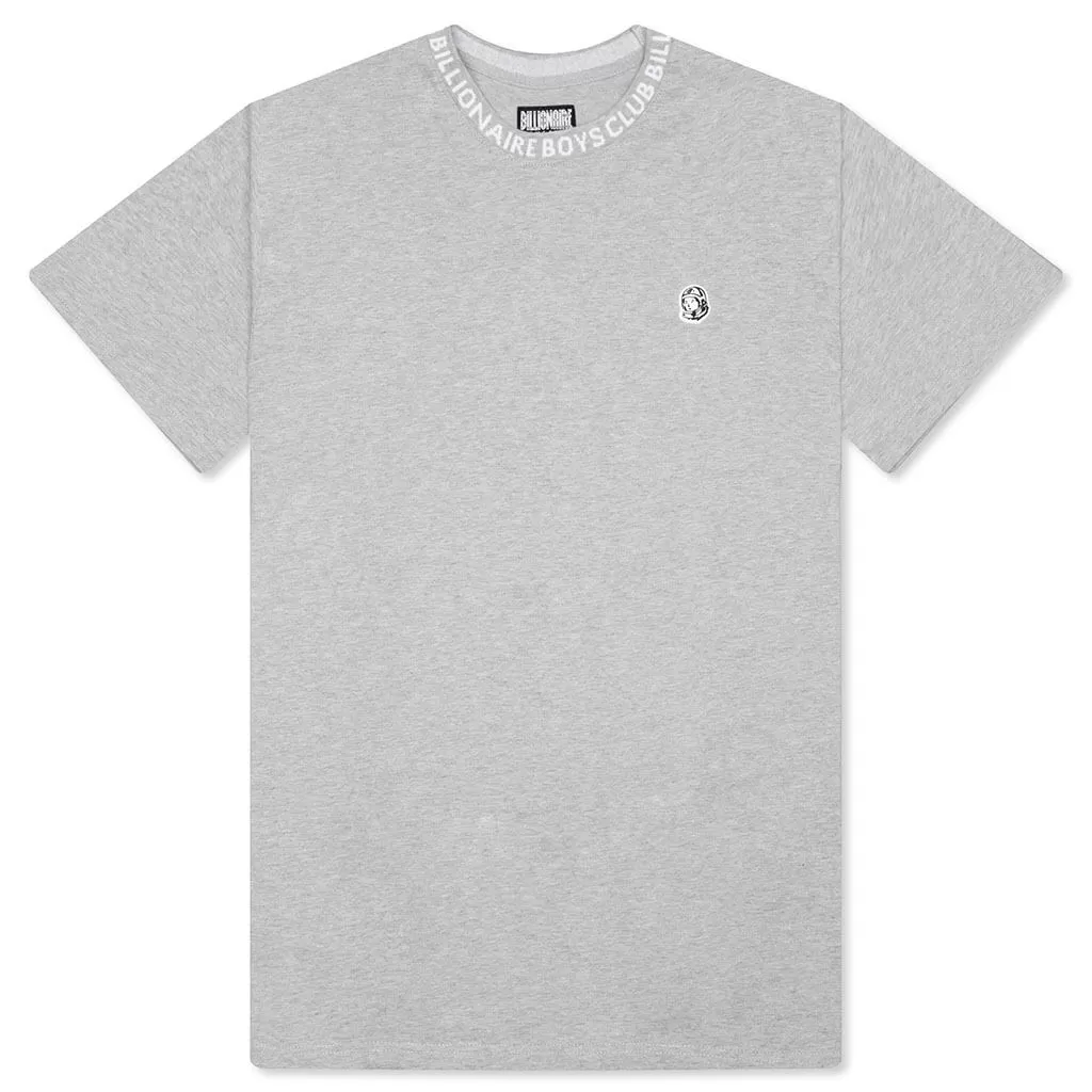 Wrapped S/S Knit Tee - Heather Grey