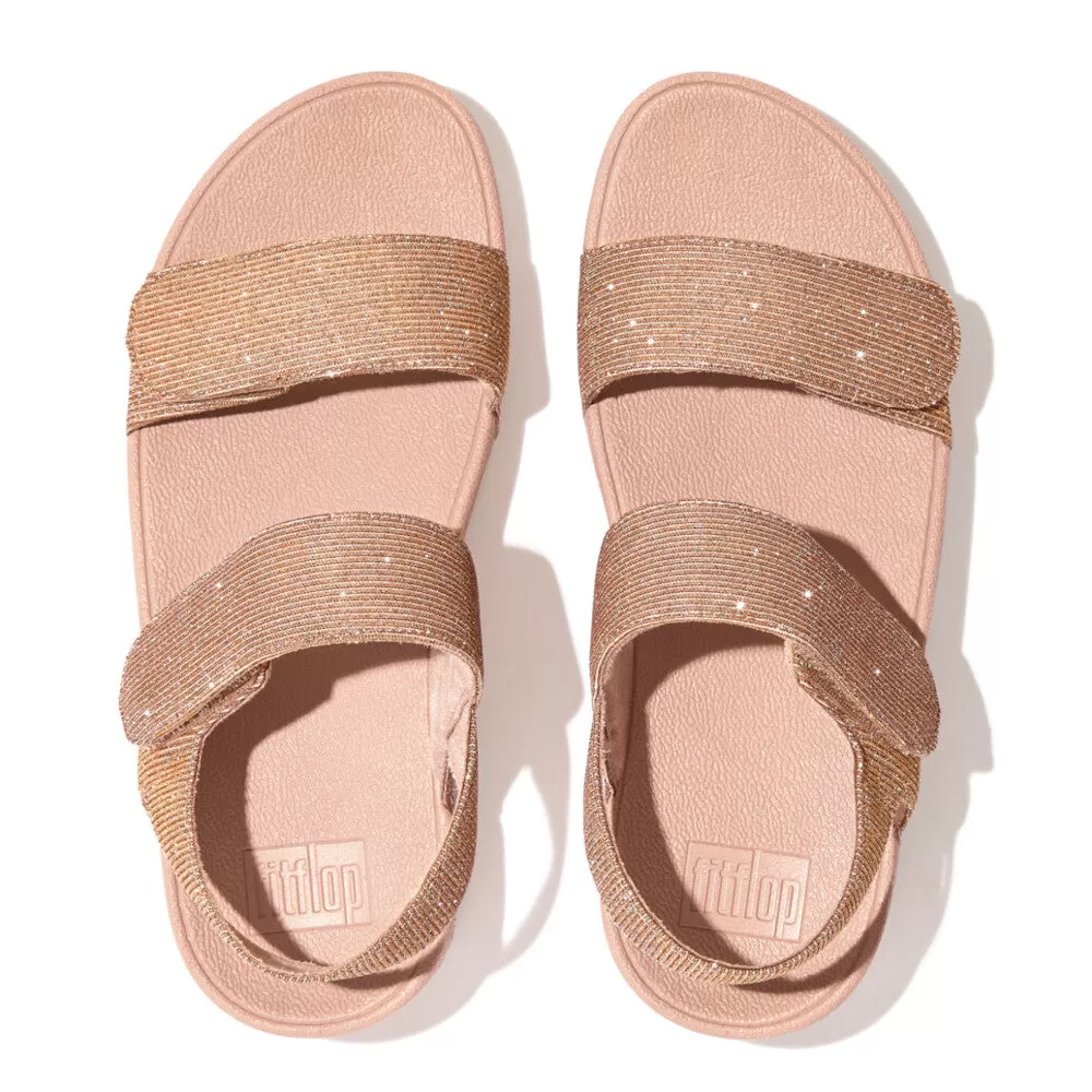 รองเท้าแตะแบบรัดส้น ผู้หญิง รุ่น LULU ADJUSTABLE SHIMMERLUX BACK-STRAP SANDALS